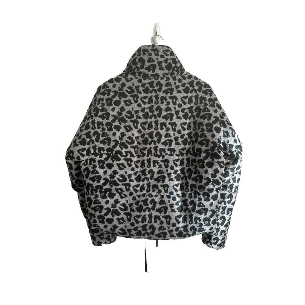 Apparis Chris Leopard Print Black Gray Puffer Jacket Size Small - Picture 8 of 10